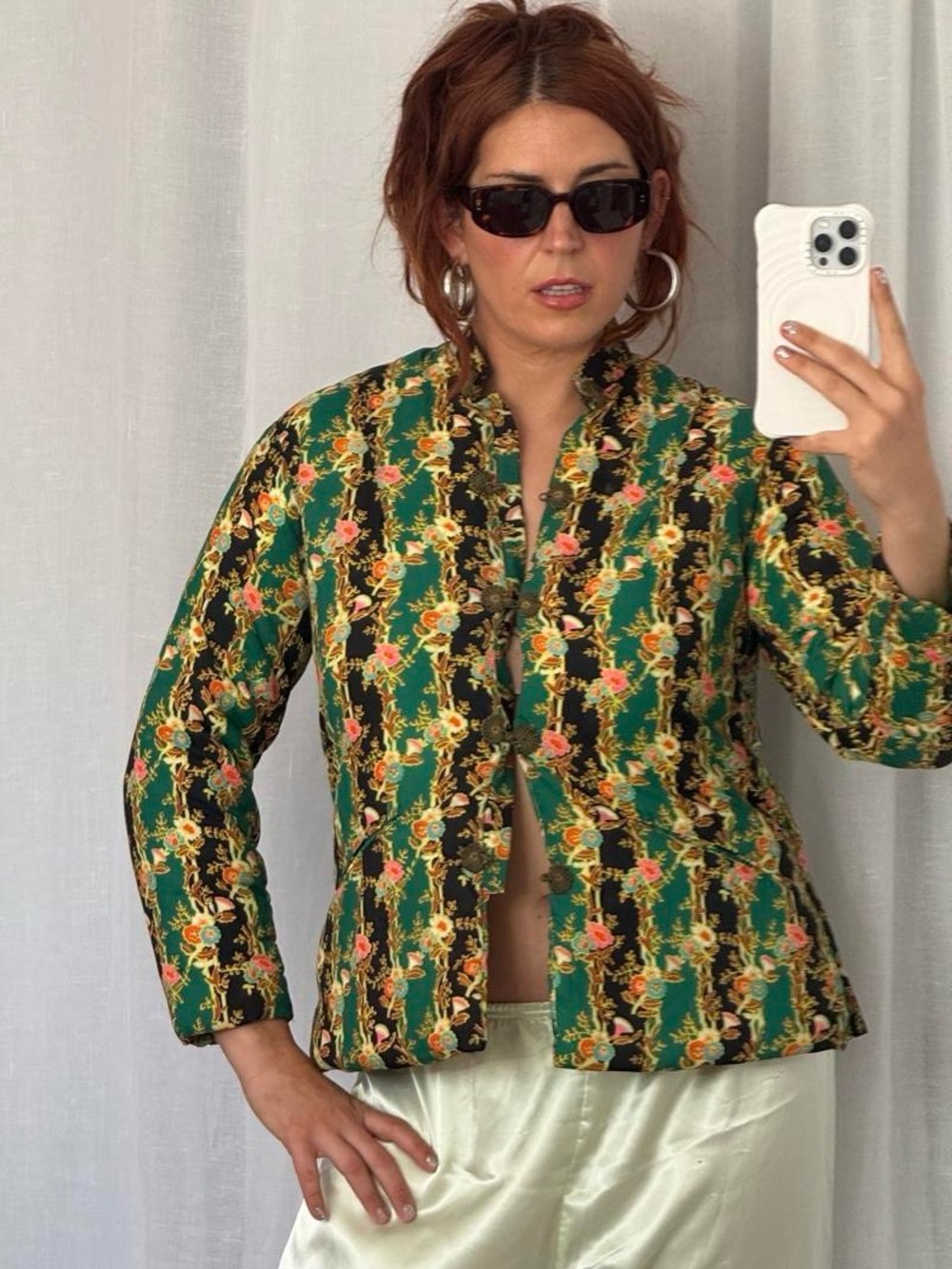 ✧˖° Vintage Floral Tapestry Quilted Jacket Large